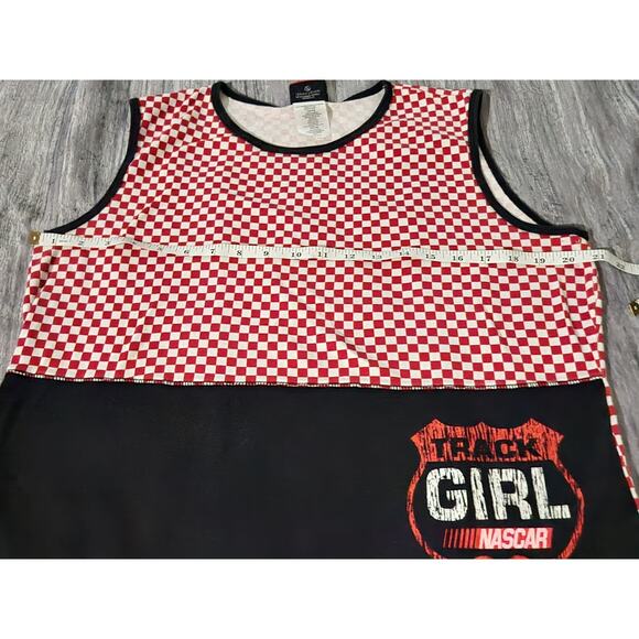 Nascar Women's Track Girl Checkered Race Tank Top Sport Size 14/16 - Picture 4 of 9